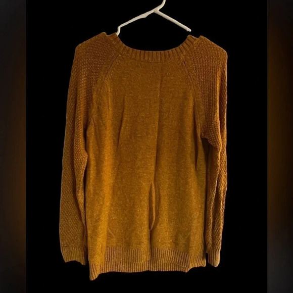 Sonoma Mustard colored knit sweater size medium - Picture 2 of 4